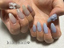 キキネイル たまプラーザ店(kikinail)/ちぐはぐリボンネイル