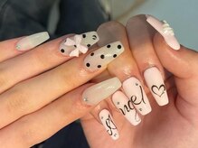 シェリーラメール 原宿店(cherie la mer)/筆記体ネイル