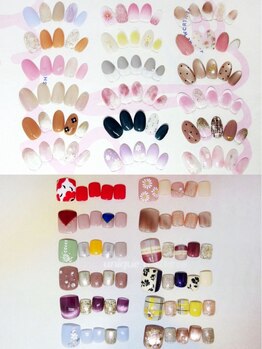 メイクプラスネイル ヴィヴィッド(MAKE+NAIL vivid)の写真/新作♪定額 写真左からハンド5280円6380円7480円・フット6380円7480円◆学生ミセスOLセレブ等幅広くご来店