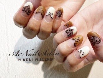 21/1/27　チョコ風アートnail