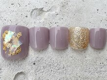 フリークネイル(FREAK Nail)/キラキラシェルFOOT ¥10000