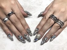 ヒールネイル(heal nail)/スカルプ　キラキラ敷き詰め