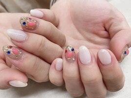 (菅家)カラフルストーンネイル