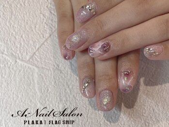 エーネイルサロン プラーカ本店(A-Nail Salon)/22/8/27　キラキラネイル