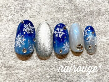 ネイル―ジュ 札幌大通店(nairouge*)/雪の結晶ネイル♪
