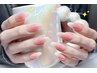 【ジェル】★チークネイル★＋ベース1色90分7980→6580