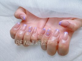 可愛い色フレンチネイル