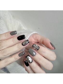 アイネイル(AI Nail)/4本ホログラム＋6本ワンカラー