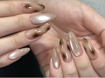ナユキネイル 渋谷店(NA.YUKI NAIL)/ミラー×マグネットネイル