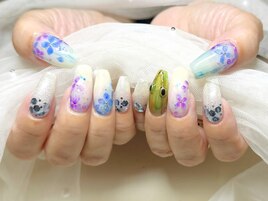 ☆リアル蛙×紫陽花ネイル☆