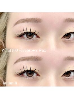 ミリミリ(milimili)の写真/【眉毛Wax】左右非対称など眉のお悩みに☆骨格、パーツから自眉を活かしたスタイリングに◎眉毛パーマも☆