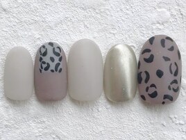 メタリック くすみカラー ネイル