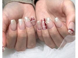 チェック柄ネイル