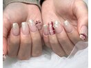 チェック柄ネイル