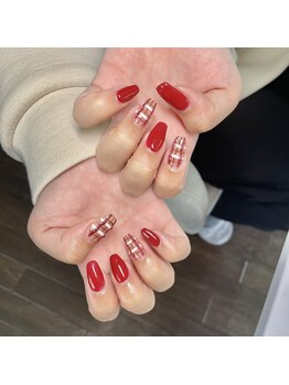 ワイ(y)/チェック柄ネイル