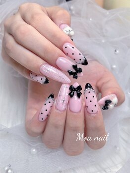 モアネイル(Moa nail)の写真/《自爪が折れやすい/深爪の方におすすめ》初めての長さだしもお気軽にご相談ください♪美爪に仕上げます！