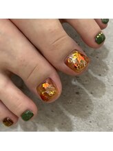 エムネイル(Ｍ)/秋のフットネイル！