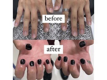 サムライビューティー 新宿三丁目店(SamuraiBeauty)/クールなブラックネイル