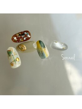 ソーネイル(Soo.nail)/11月定額ネイルシンプルデザイン