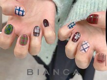 ビアンカマーレ 中野店(Bianca mare)/チェックネイル★　¥10,000