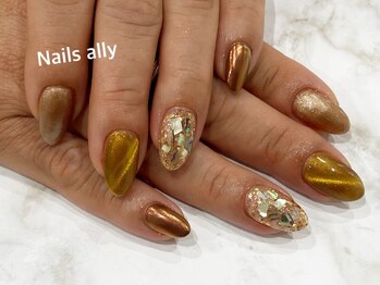 ネイルズアリー 立川店(Nails ally)/ニュアンス×キャッツアイ