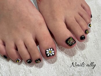ネイルズアリー 立川店(Nails ally)/ぷっくり×フラワー×カラフル