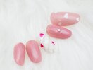 [ハートネイル/ピンク/アート]