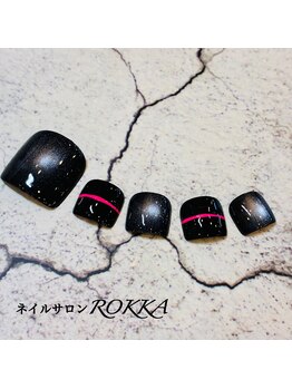 ロッカ(ROKKA)/ネオンが走る大人のフットネイル