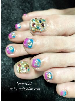 ノワール ネイルアンドスクール(Noire)/★キラキラストーンフット★