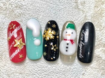 レイネイル 岐阜茜部店(RAY NAIL)/スノーマンネイル
