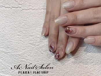 エーネイルサロン プラーカ本店(A-Nail Salon)/ミラーフレンチ