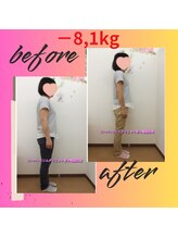 スーパースリムダイエット茅ヶ崎 茅ヶ崎整体院/3ヵ月－8,1ｋｇ減ダイエット♪