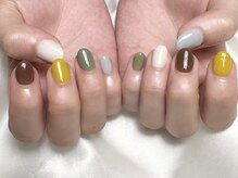 ヒールネイル(heal nail)/onecolor×くすみカラー
