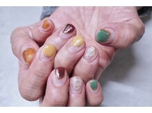 プチリリィ(Petit Lily)/秋色のニュアンスネイル
