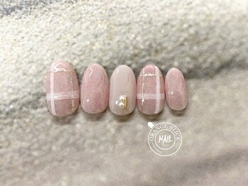 オレンジスティック/チェック柄