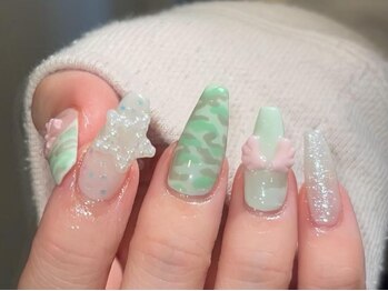ジェミーネイル エビス(Jemiy nail ebisu)/星ガーリー迷彩韓国