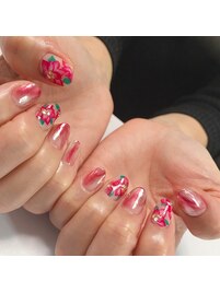 ポインセチアネイル☆