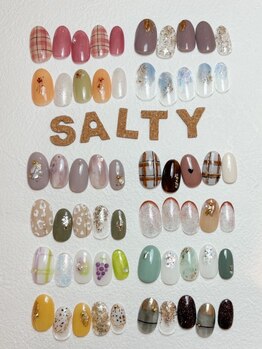 ネイルアンドアイラッシュサロン ソルティ 寺田町(salty)の写真/【4種から選べるマンスリー定額コース¥5500・季節の選べるデザインコース¥6160】パラジェル＋770円で変更◎