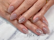 ネイルアトリエルカ(nail atelier LUCA)/W-321 大人上品ビジューネイル