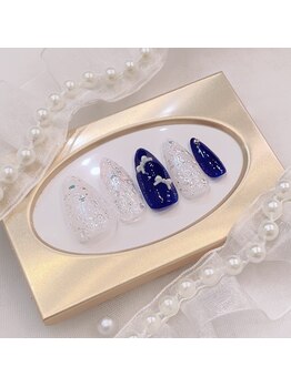 ネイルポット(Nail Pot)/キラキラ ラメ リボンネイル