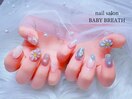 持ち込み☆お花ネイル