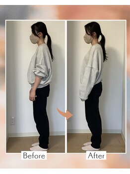 藤沢南口整体サロン/20代女性　姿勢も重心も安定！