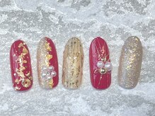 ルナウーナ 谷塚店(LUNAUNA)/お正月ネイル8250円