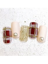 ネイルアンドまつげ リュフェール 五反田(Nail Lufaire)/チェックマットベージュ