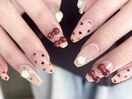 バレンタインネイル
