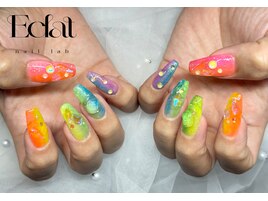夏先取りカラフルネイル