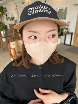 カンナカンナ(cannaCANNA)/LEDマツエク100本+まつげパーマ