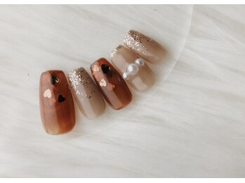 バレンタインネイル