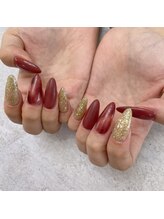 ネイルサロン ドレス(Nail Salon Dress)/【北井】ボルドーネイル*