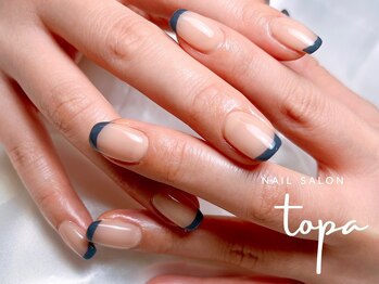 トパ(topa)/フレンチネイル×ネイビー